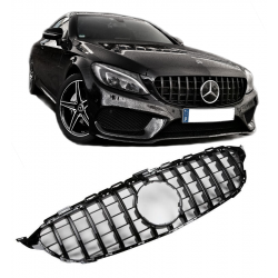 Εμπρόσθια μάσκα Panamericana AMG look για Mercedes-Benz C-Class (W205) Pre-Facelift